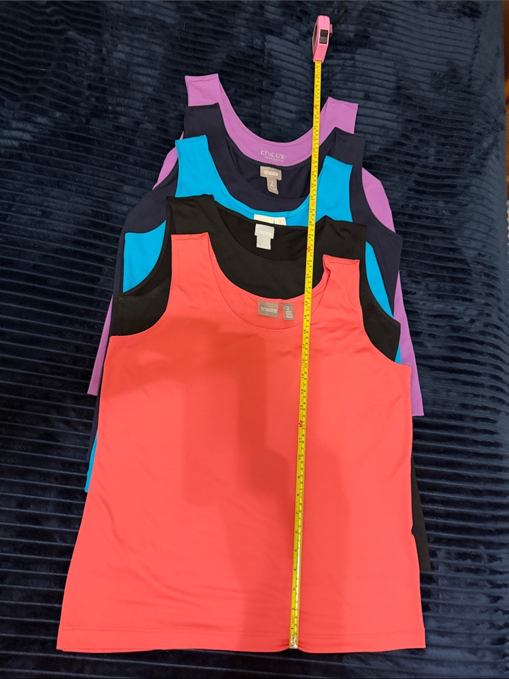 Chico's Tank Top Pack - Orange, Black, Teal, Purple - Picture 2 of 4